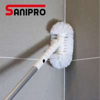 Sanipro Multi-function Bathroom Floor Cleaning Brush Long Handle Bathroom Floor Tile Brush Bathtub Cleaning Scrubber